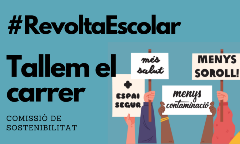 #RevoltaEscolar a La Llacuna: tall de carrer el 14 de gener